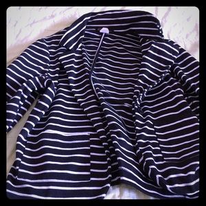 Black and white blazer